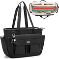 LoDrid Large File Folder Bag with Padded Sleeve for 15.6'' Laptop, File Organizer with Reinforced Straps for Work