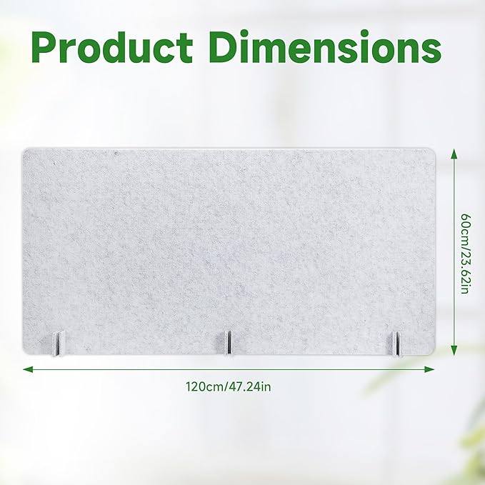 2 Pack Desk Privacy Panel 47.2" x 23.6" Acoustic Divider Panel Portable Desk Partition Desk Divider Noise Visual Isolate Table Divider for Student Study Reception Area Office Library