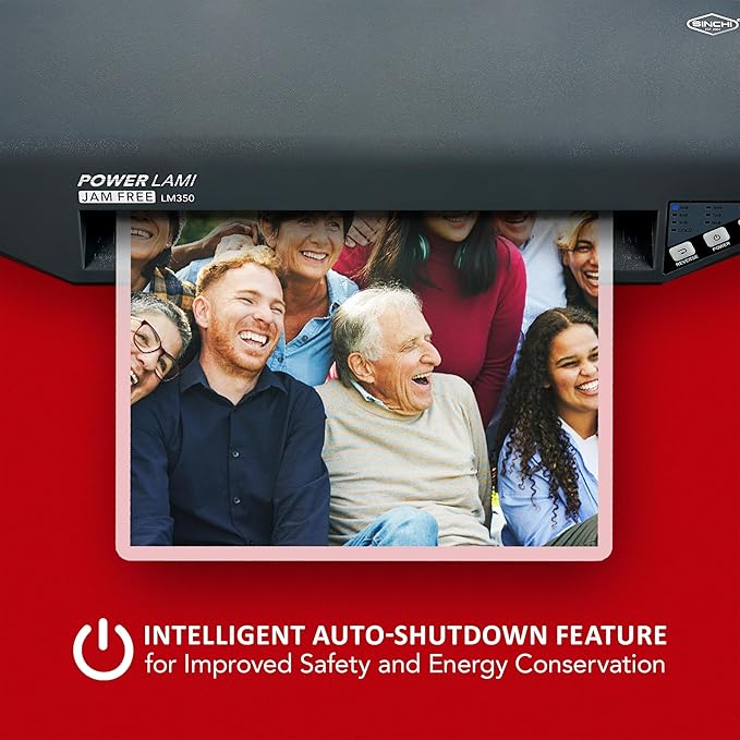 SINCHI 13" Commercial Laminator | 3–10 Mil, 4-Roller, 48s Warm-Up, 17s/Sheet, Heavy Duty No-Jam Design, Works with Cardstock & Dark Prints, Includes 10 Sheets, Ideal for Office, School & Business