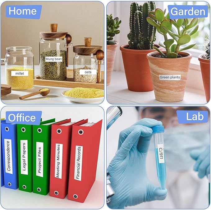 10pack 12mm 0.47'' TZe TZ Tape Laminated White Label Maker Tape Replacement for Brother P Touch Label Tape TZe-231 TZe231 Compatible with Brother PT-D210 PT-D220 PT-H110 PT-D410 PT-P710BT