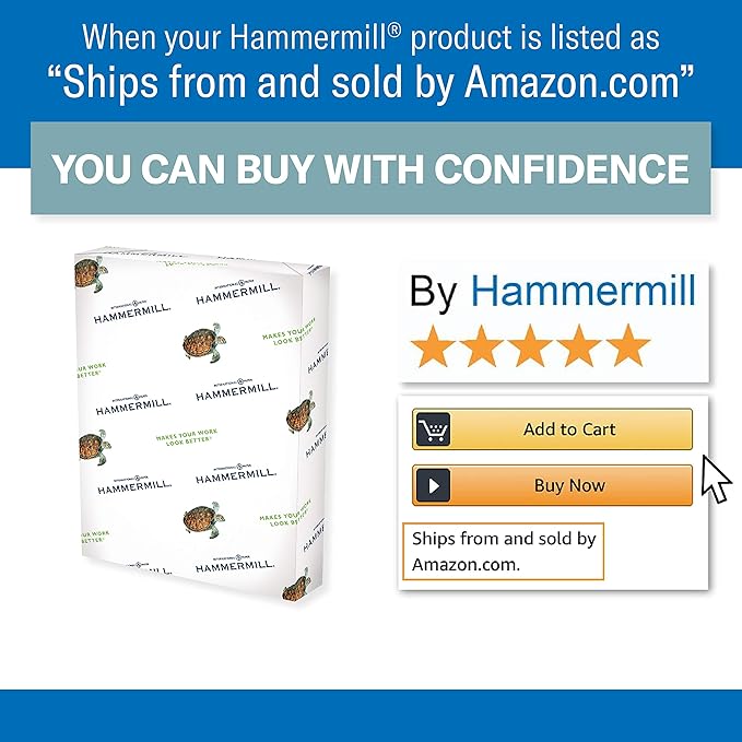 Hammermill Colored Paper, 20 lb Cherry Printer Paper, 8.5 x 11-1 Ream (500 Sheets) - Made in the USA, Pastel Paper, 102210R