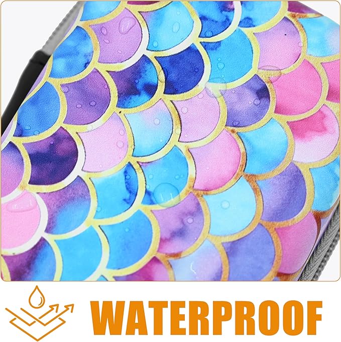 Mermaid Scales Pencil Case Zip Pencil Box Multi Pouch Holder Desk Organizer For Children Boy Girls School Office