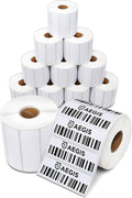 Aegis Adhesives - 3” X 1” Direct Thermal Labels for Barcodes, Address, Perforated & Compatible with Rollo, Zebra, & Other Desktop Label Printers (12 Rolls, 1300/Roll)