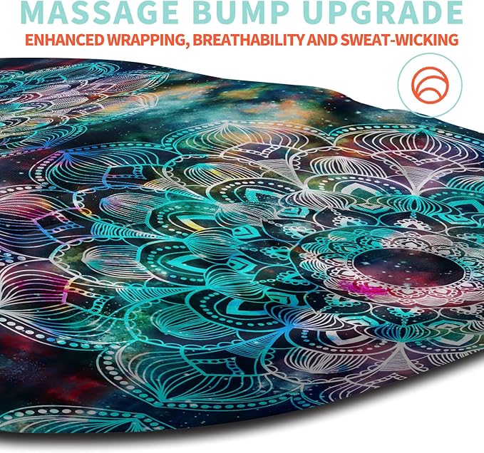 Ergonomic Mouse Pad Wrist Support with Memory Foam Massage Bulge, Carpal Tunnel Pain Relief Mousepad Wrist Rest for Mouse(12x8 inch, Mandala)