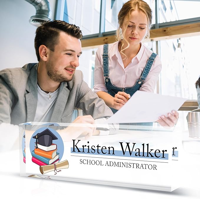 Name Plate for Desk-Personalized Name Plates for Desk-Name Plate Personalized for Office-Gifts for Teacher Boss Employee Appreciation Office Desk Decor (teacher5)