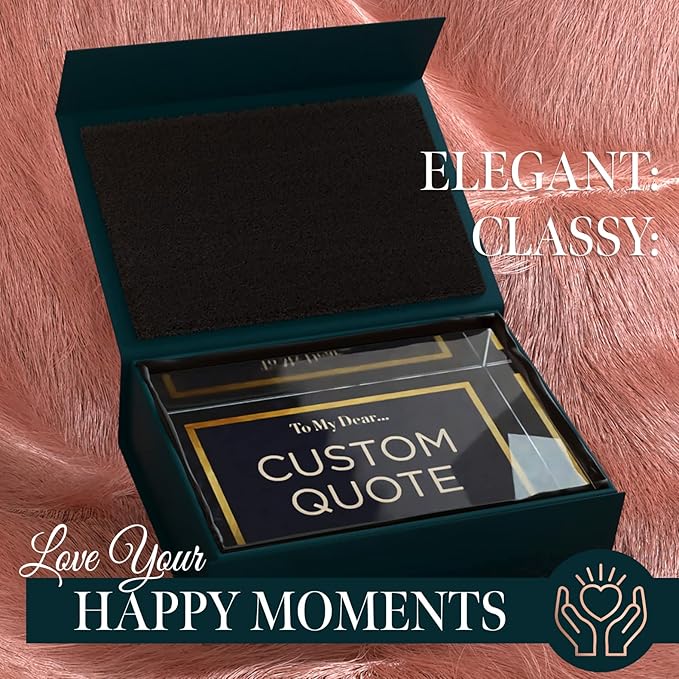 Custom Acrylic Sign Personalized, Custom Desk Name Plate, 18 Styles, (4"x6"), With Gift Box, USA Made by Acryluxe. (Folsom)