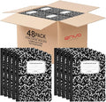 ENVO Composition Notebooks, College Ruled Composition Notebook, Black Marble Covers Composition Notebook, 100 sheets, Bulk (48, College Ruled)