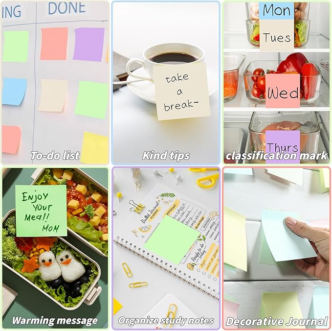 35 Pack Sticky Notes Bulk 3 x 3 In Self Stick Notes Pads Colorful Posted Note in 5 Morandi Pastel Colors Adhesive Paper Memo 75 Sheets/Pad Easy to Post for Office Home School Notebook Wall Door Window