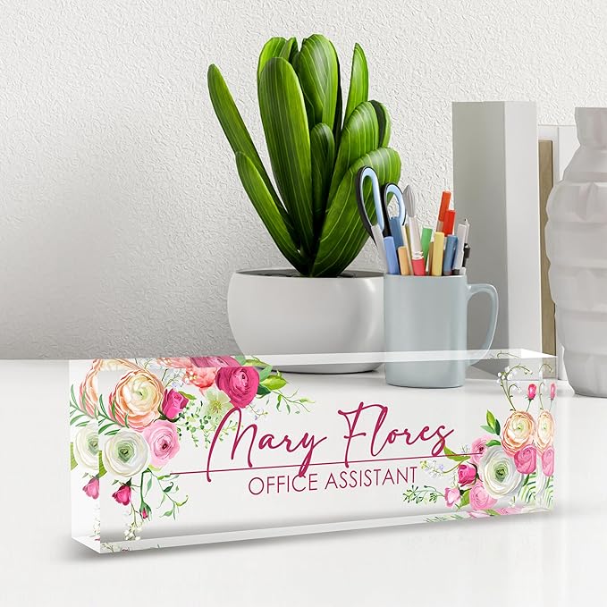 Personalized Desk Name Plate - Custom Gifts for Professionals & Employees