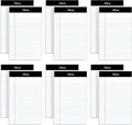 Alitte 5x8 Small Notebooks – 12 Pack Narrow Ruled, White Perforated Note Pads with 50 Sheets Per Notepad, (No Ink Bleeding) Ideal Legal Pads for Writing, Note Taking, Home, Office, School