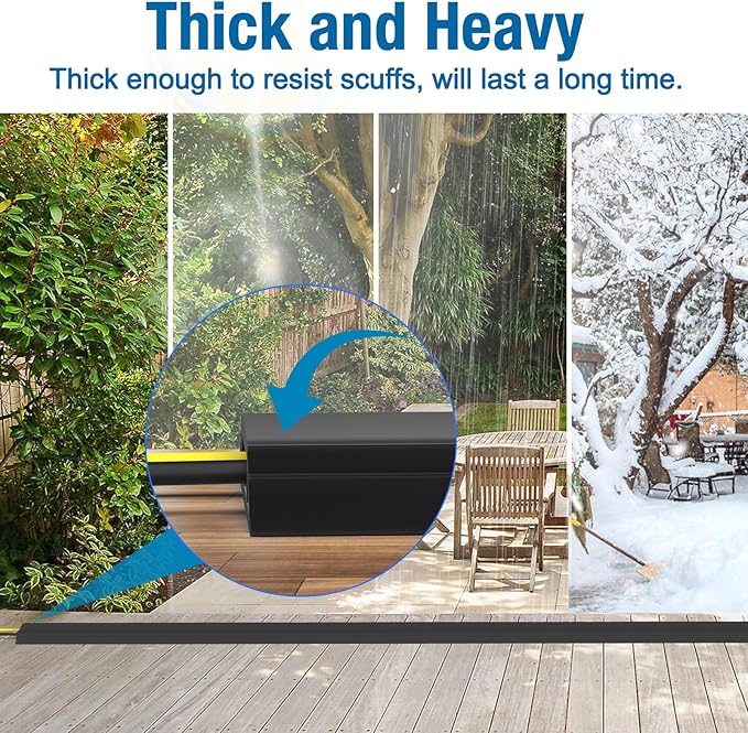 Eapele 10 ft Floor Cord Cover Heavy Duty Cable Protector, Easy to Unroll, Prevent Trip Hazard for Home Office or Outdoor Settings (Black - 2pcs)