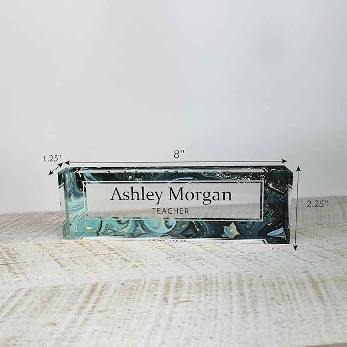 Personalized Desk Name Plate, Custom Acrylic Name Plate, Gift for Her, Dad, Boss, Office Decor, Custom Sign, Unique Accessories