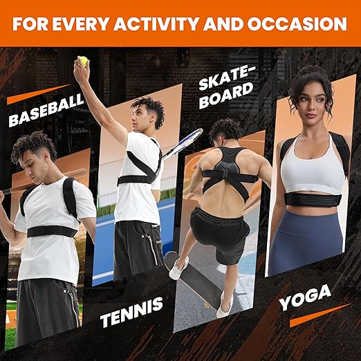 Posture Corrector for Men and Women, Breathable Back Brace, Lumbar Support, Super Lightweight Posture, Neck, Shoulders and Back, Straight Shoulders (X-Large)