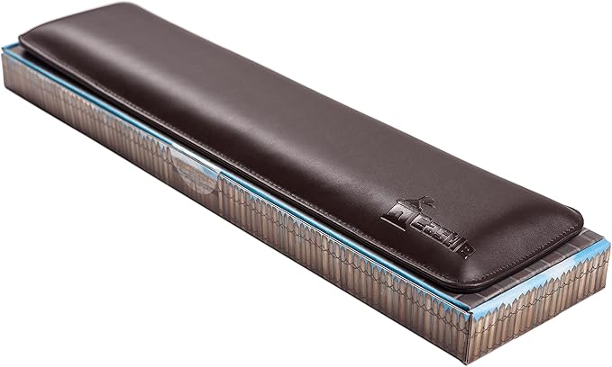 Bailey Full Size by Castle - Leather Ergonomic Computer Wrist Rest Pad for Keyboards with Around 104 Keys - Firm Keyboard Wrist Support for Typists, Gaming, and Heavy Office Use (Woodland, Full Size)