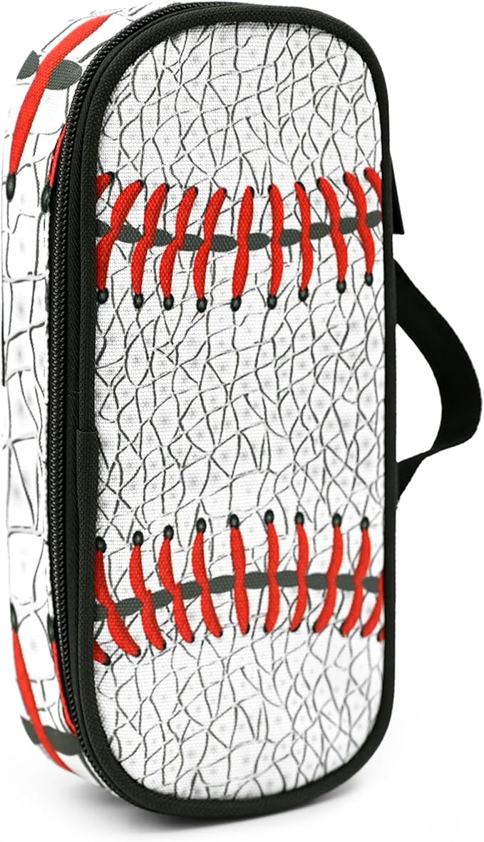 Baseball Pencil Case Pencil Pouch Large Capacity Pen Bag School Office Organizer Stationery Storage Box For Girls Boys Teen Kids