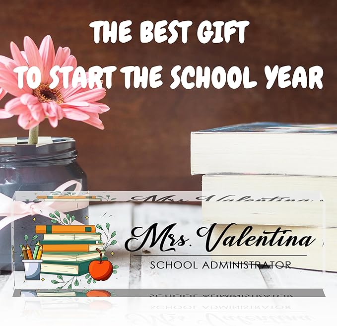 Desk Name Plate Personalized, Teacher Name Plate for Desk, Office Desk Decor for Women and Men, Employee Appreciation Gifts The Office Gifts for Teacher