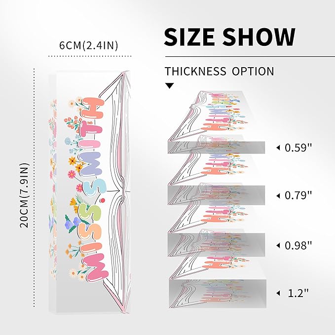 Teacher Name Plate for Desk, Desk Name Plate Personalized Acrylic Office Desk Decor, Teacher Appreciation Gifts The Office Gifts for Teacher