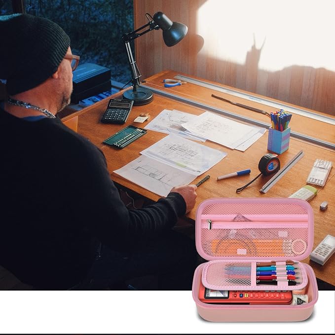 Pencil Case Pen Pouch Bag, Large Capacity Pencils Organizer Holder Office College Stationery Pen Marker Storage Supplies for adults, NOT INTENDED FOR USE BY CHILDREN 12 AND UNDER, Box Only (Pink)