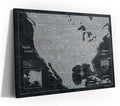 Push Pin USA Map Board - with Push Pins to Mark USA Travel - Handmade in Ohio, USA - Design: Modern Slate (36" x 24")