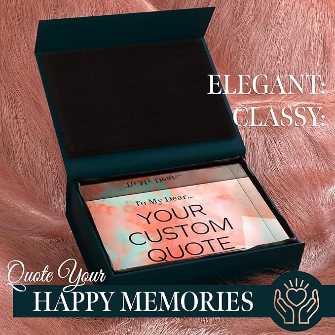 Personalized Gifts, Custom Quote Block Letter Board,Crystal-Clear Acrylic With Gift Box,17 Styles, Holiday and Christmas Gift for Mom, Dad, Girlfriend, Him or Her, Husband, Wife (5"x7, Stella)
