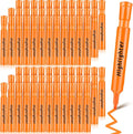 Qilery 72 Pack Highlighters Bulk, Tank Style Chisel Tip Highlighters Markers Pack Quick Drying for Adult Coloring, Home Office Supplies (Orange)