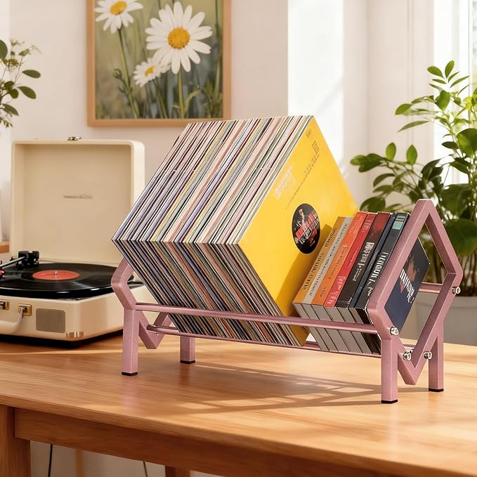 ENCIMART Desktop Bookshelf Organizer, Tabletop Book Shelf Organizer Bookshelves Storage Rack for CDs/Magazine/Books Display, Tilting Bookcase Desk Shelf for Top of Desk in Living Room, Home, Office