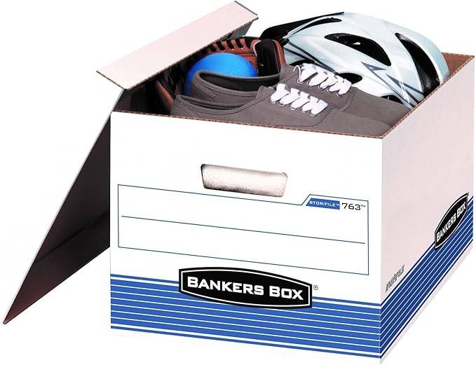 Bankers Box 20-Pack Medium Duty File Storage Boxes with Lids, FastFold Assembly, Letter/Legal, STOR/FILE, (0076315)