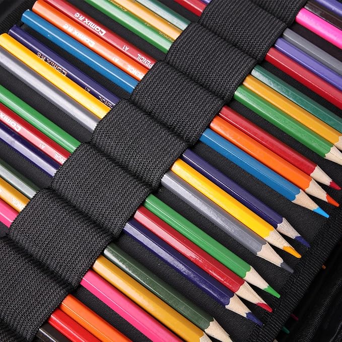 220 Slot Colored Pencil Case Pen Bag with Zipper for Artist Storage Organizer for Watercolor Pencil Gel Pen Marker Highlighter Large Capacity Handy Pencil Holder (Cat)