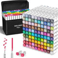 Alcohol Markers, 100 Colors Dual Tip Art Markers for Coloring, Drawing, Illustrations, Book Painting, Alcohol Based with Carrying Case for Adult