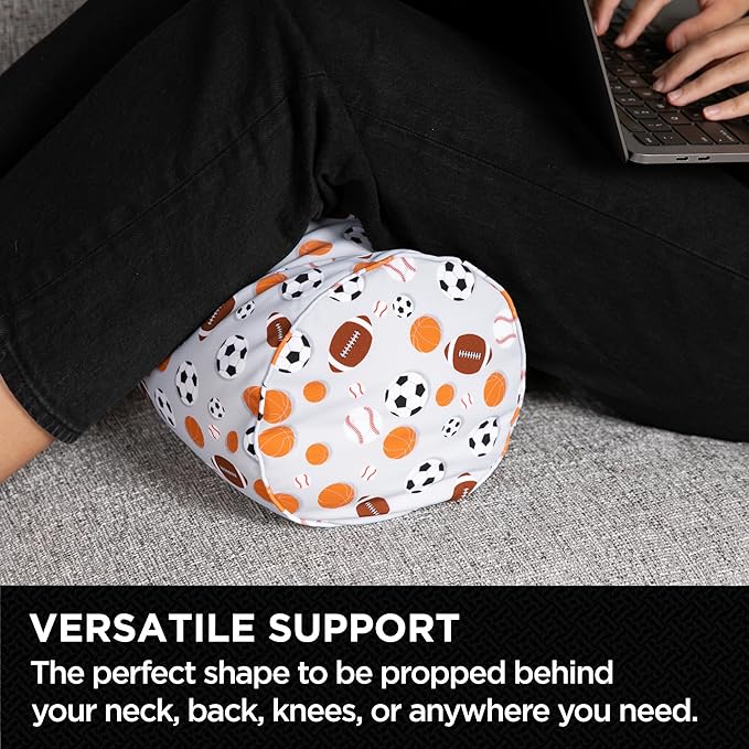 Brookstone Squishy FOM Cushion Pillow - The Original Stretchy, Comfy, Colorful Pillow for Neck, Lumbar Support, and Bed - for Sleeping, Car, Travel - Small Pillow, Sports, 12 x 7 Inches
