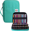 BOMKEE Coloring Pencil Case 220 Slots Pencils/Gel Pens Organizer Waterproof Travel Case Zipper Carrying Portable Pencil Markers Pen Holder Bag for Painter Writers
