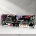 Custom Office Name Plate, Personalized Gifts for Women & Men, Appreciation Gifts for Employees, Office Desk Accessory (Night Flower)
