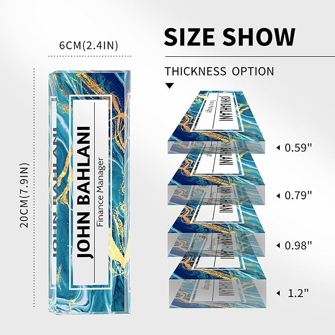 Custom Name Plate for Desk, Desk Name Plate Personalized Office Desk Decor for Women and Men, Employee Appreciation Gifts Office Gifts for Boss, Manager, Teacher, Nurse