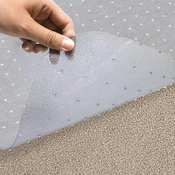 Azadx Office Chair Mat for Carpet Desk Chair Mat for Carpeted Floors Large Floor Mat for Office Chair on Low, Standard and No Pile Carpeted Floors Durable Carpet Protector Mat (51x 63'' Rectangle)