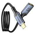 3.3ft/1 M usb c to usb c Extension Cable Compatible with Thunderbolt 5, high Speed 80gbps Data Transfer,240w USB 5.0 type c Male to Female Extension Cable 5A Fast Charging,8K/16K Video Display