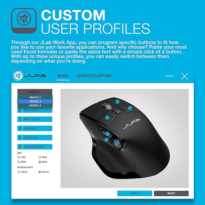JLab Epic Work Bundle, Epic Wireless Keyboard and Epic Wireless Mouse