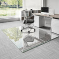 Koonmi Chair Mat for Carpet, Tempered Glass 50"x65" Office Chair Mat, Glass Chair Mats Protector with Rounded and Polished Edges, Ideal for Hardwood Floor, Wooden Floor, Carpet, Desk Rolling Chair