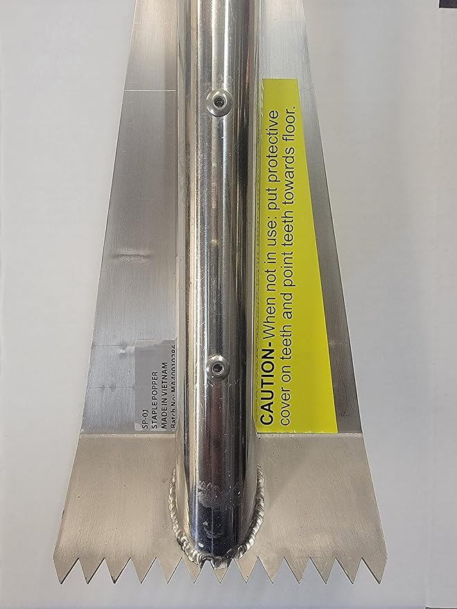 The Staple Popper – Stand Up Carpet Staple Remover Tool | Heavy Duty Staple Puller Hand Tool for Carpet, Upholstery & Flooring | Professional Staple Remover Stick for DIY & Contractors