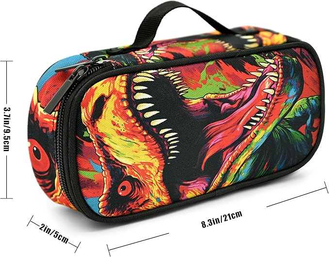 Dinosaur Pencil Case Pencil Pouch Large Capacity Pen Bag School Office Organizer Stationery Storage Box For Girls Boys Teen Kids
