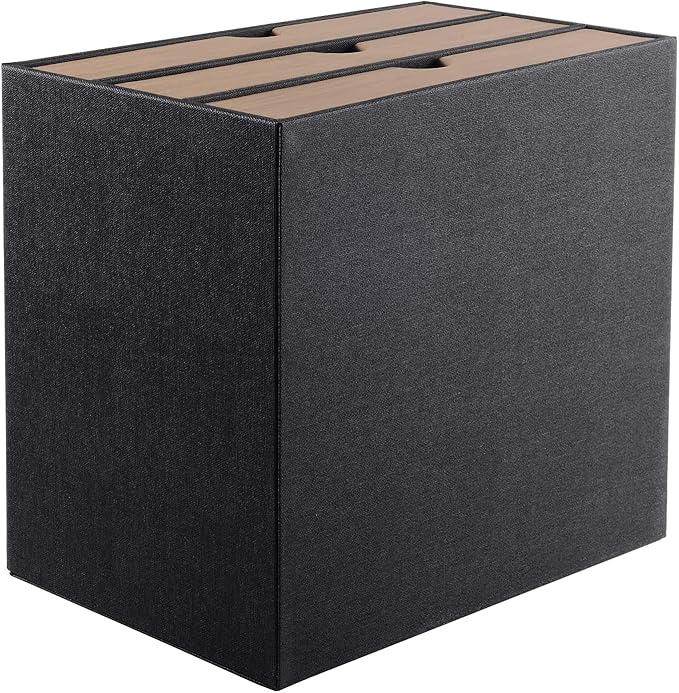 PU Leather Desk Organizer with 3 Drawers,Executive Office Supplies Desktop Filing A4 File Cabinet/Holder for Jewelry/Bill/Paper/Documents/Makeup Home Decor Stationery Storage Box,Black