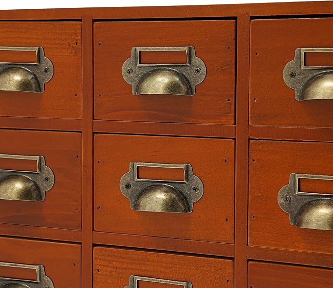 Vintage 16-Drawer Storage Cabinet – Multipurpose Desktop Organizer for Office, Craft & Home