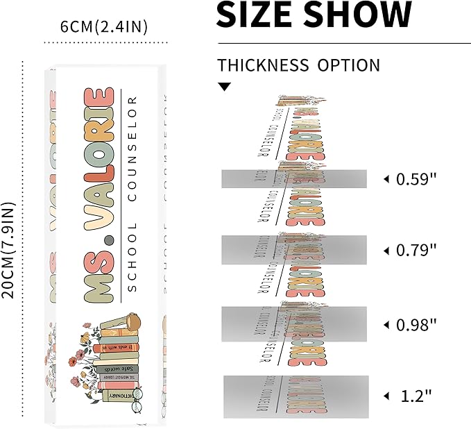 Personalized Name Plate for Desk, Custom Desk Name Plate, Acrylic Name Plate Office Desk Accessories, Personalized Office Gifts for Coworkers Teachers, Employee Appreciation Gifts (C-Teacher)