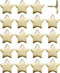 Big Star Push Pins - Gold Star Pins - for Cork Board, Maps, or Lapel Pin Use - Designed in USA - Set of 20