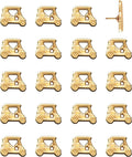 Golf Cart Push Pins - Gold Golf Cart Map Pins for Cork Boards, Maps, or Lapel Use - Designed in USA - Set of 20