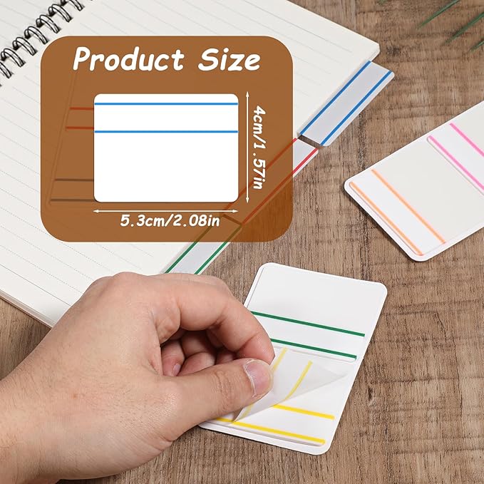Sticky Index Tabs, 2 x 1.57 Inch Self Adhesive Writable and Repositionable Page Markers Colored File Folder Labels for Binder, Books, File Folders and Notebook (240 Pieces)