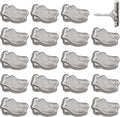 Sneaker Push Pins - Silver Running Shoe Pins - for Cork Board, Maps, or Lapel Pin Use - Designed in USA - Set of 20