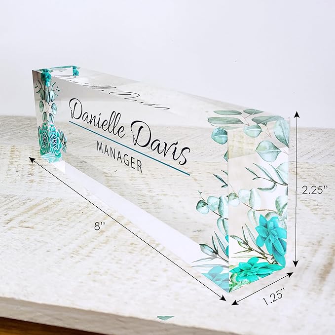 ARTBLOX | Custom Name Plate for Desk, Office Decor, Teacher Desk Name Plate, Teacher Gift, School Counselor Gift, Gift for Women, Teacher Appreciation