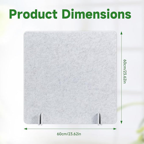 6 Pack Desk Privacy Panel 23.6" x 23.6" Acoustic Divider Panel Portable Desk Partition Desk Divider Noise Visual Isolate Table Divider for Student Study Reception Area Office Library