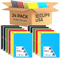 Spiral Notebook Wide Ruled Notebooks 70 Sheets Single Subject Notebooks Bulk 6 Color Assortment 3 Hole Perforated Sheets (24 Pack Wide Ruled)