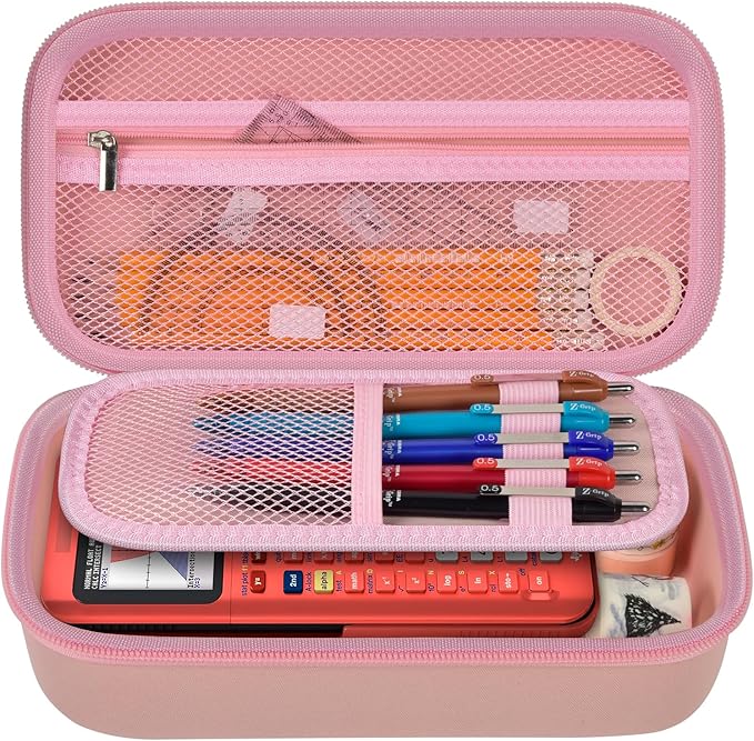 Pencil Case Pen Pouch Bag, Large Capacity Pencils Organizer Holder Office College Stationery Pen Marker Storage Supplies for adults, NOT INTENDED FOR USE BY CHILDREN 12 AND UNDER, Box Only (Pink)